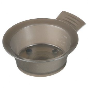 Färbeschale transp. sz Dyeing bowl, black transparent,with grip, 200 ml 
