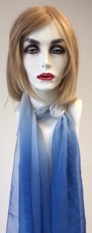 Schal blau 160x40 cm 100% Polyester 